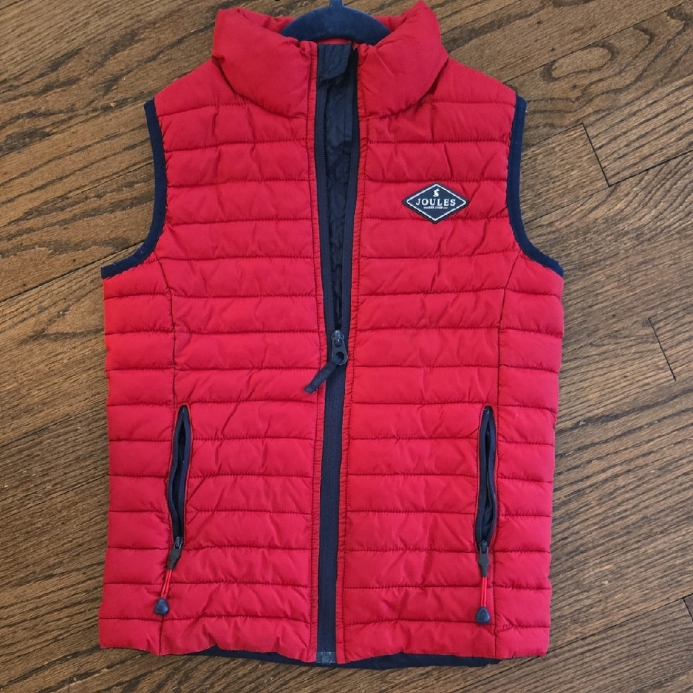 Joules Bright Red Puffer Vest